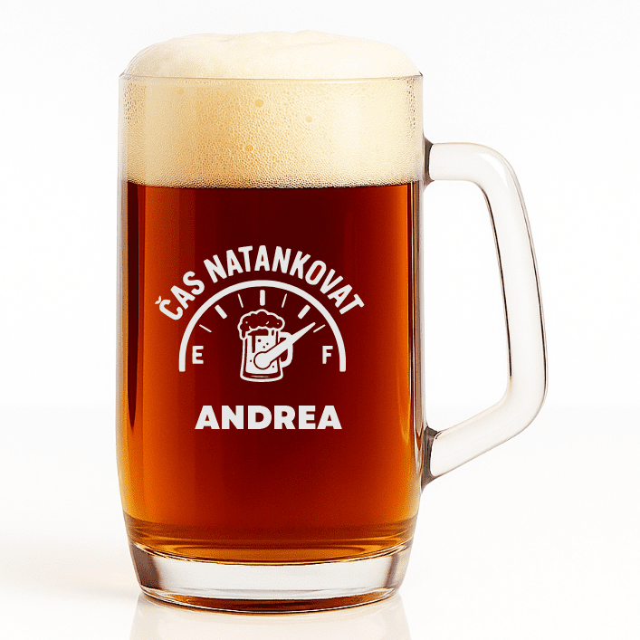 Dekorant Pivní třetinka Ludwig s vypískovaným pivním motivem 300 ml 1KS