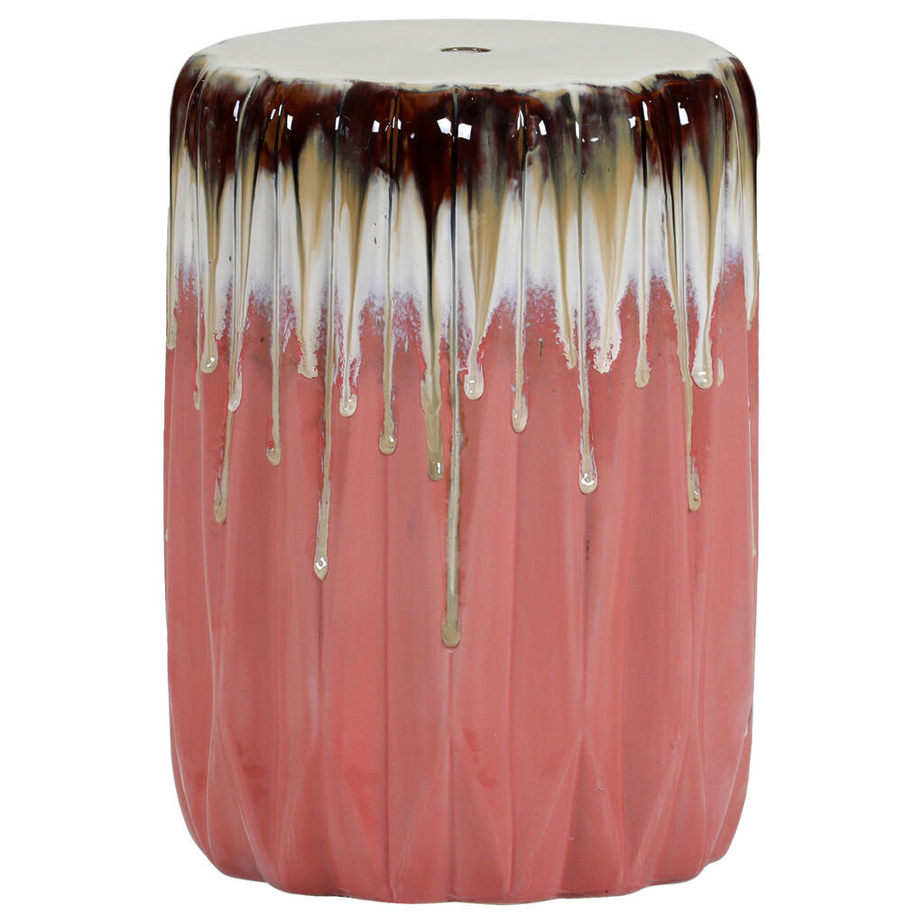 Carryhome ODKLÁDACÍ STOLEK, hnědá, růžová, bílá