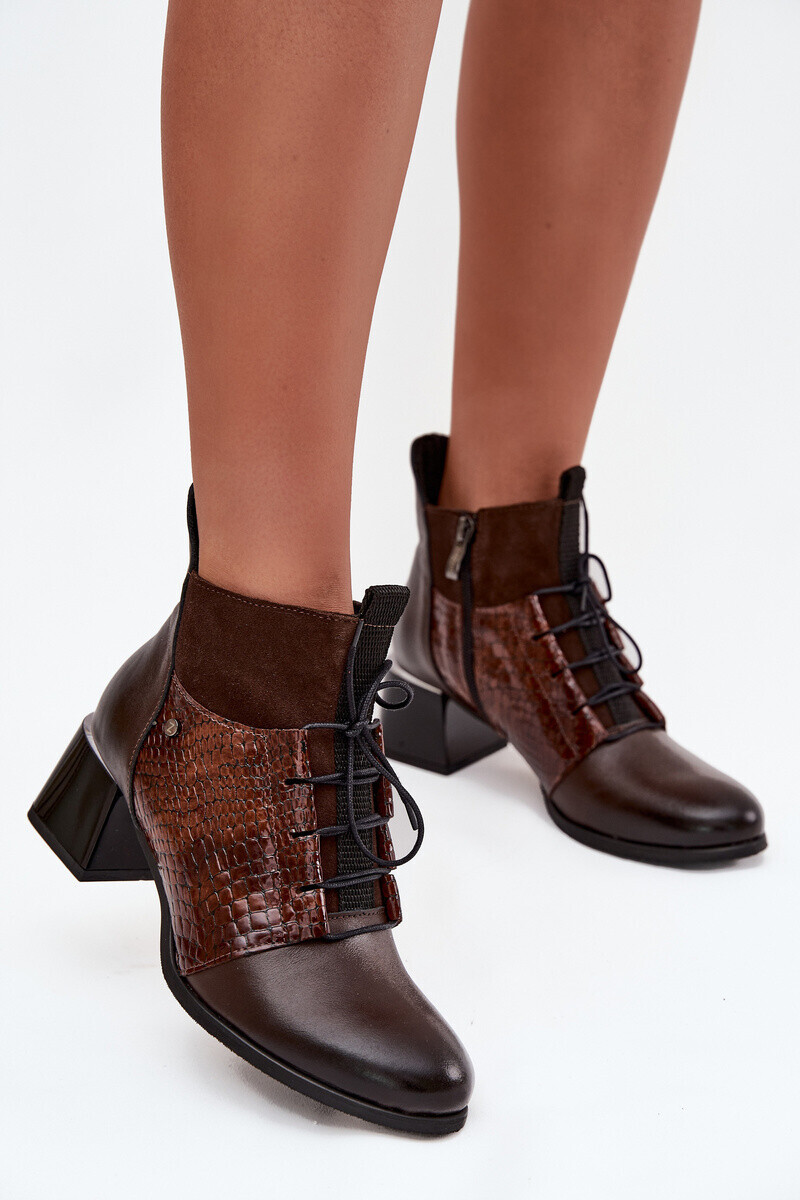 Elegantní kotníkové boty na podpatku