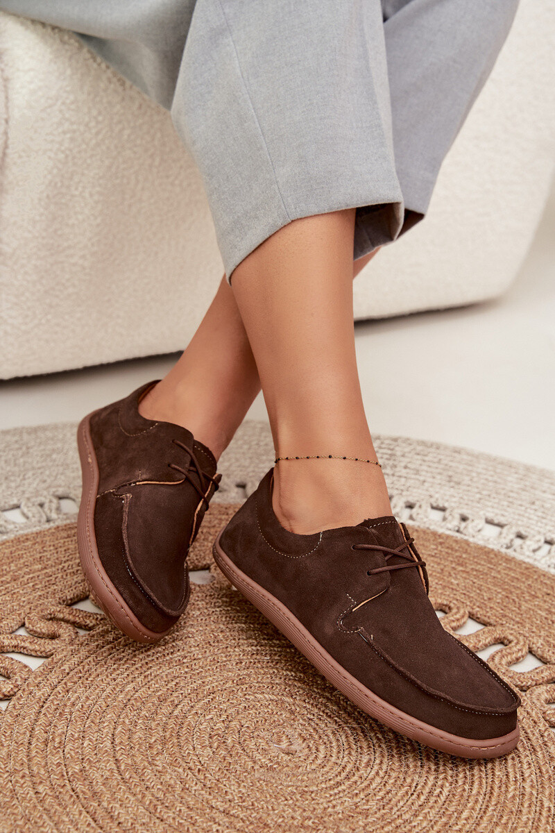 Dámské barefoot boty z přírodního semiše