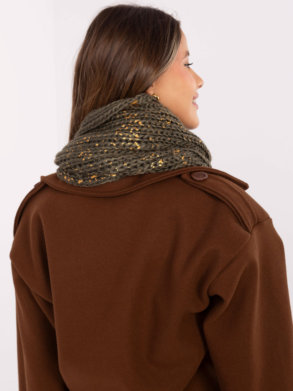 Khaki komínová šála