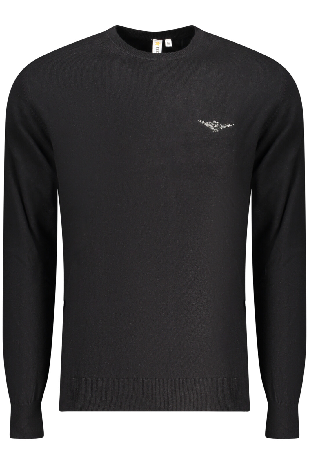 Černý pánský svetr s výstřihem do V