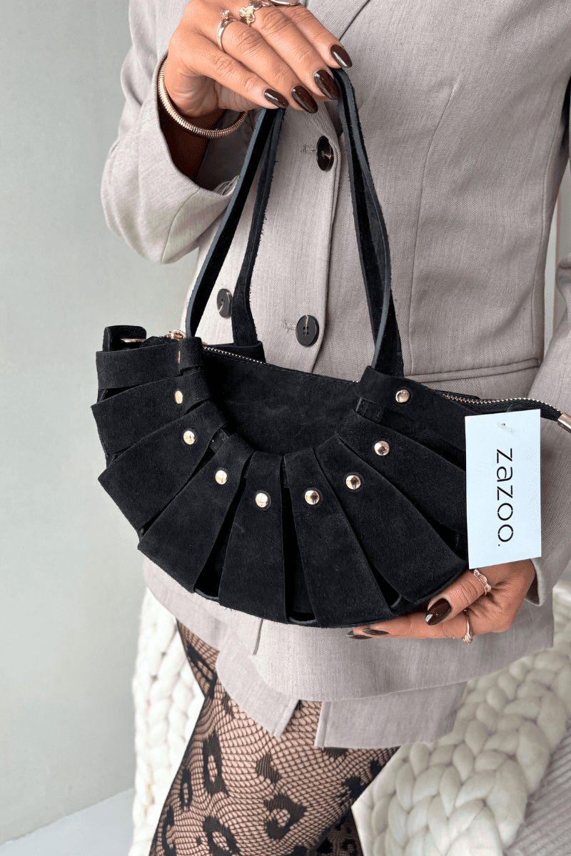 Černá kabelka z přírodního semiše Marivane