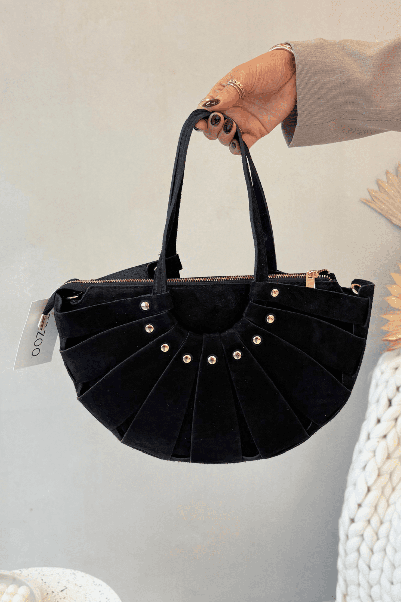 Černá kabelka z přírodního semiše Boto