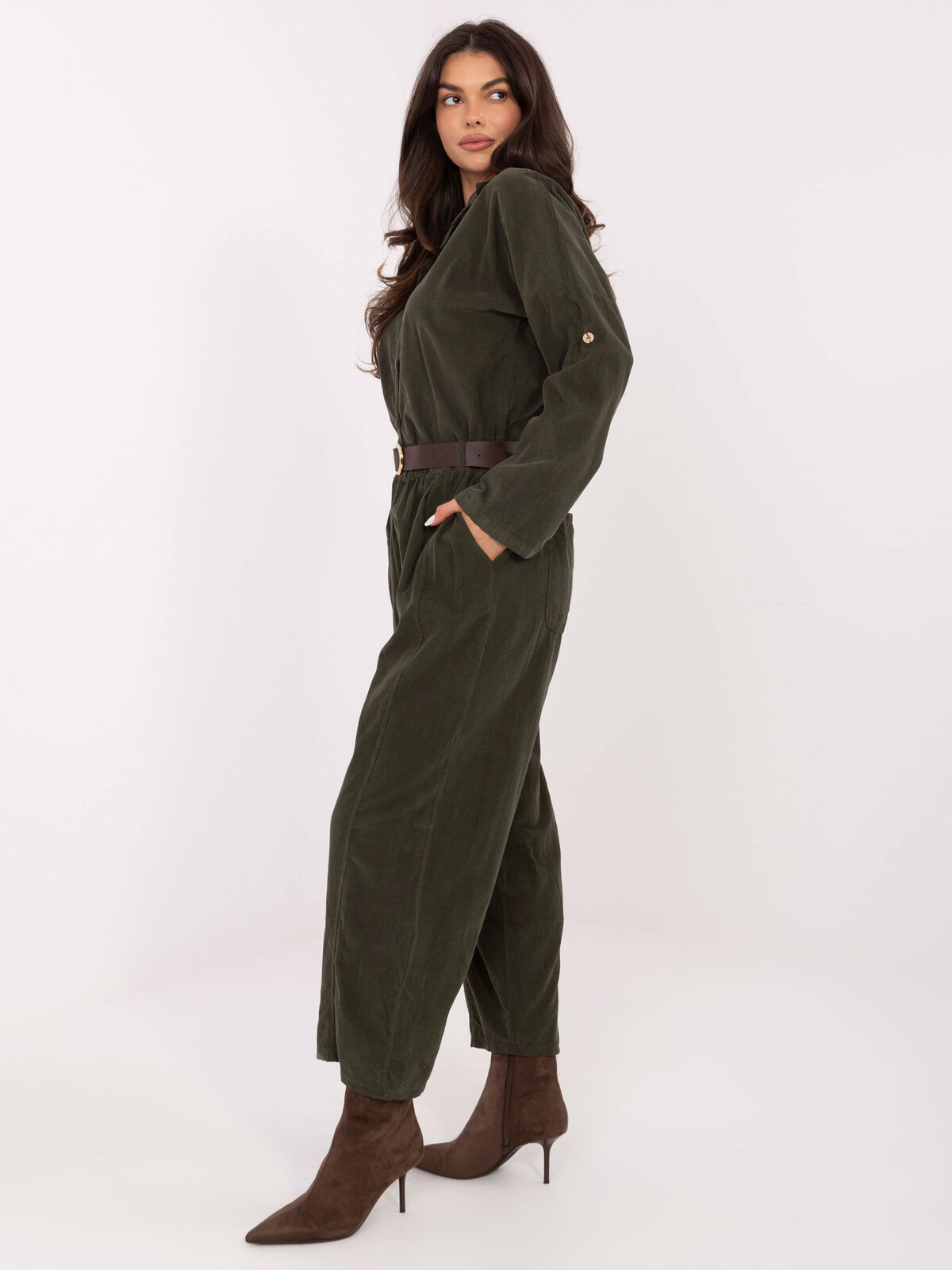 Khaki dlouhý overal