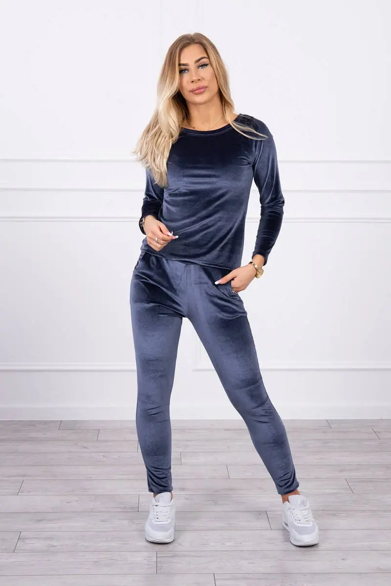 Velurová souprava s řasením