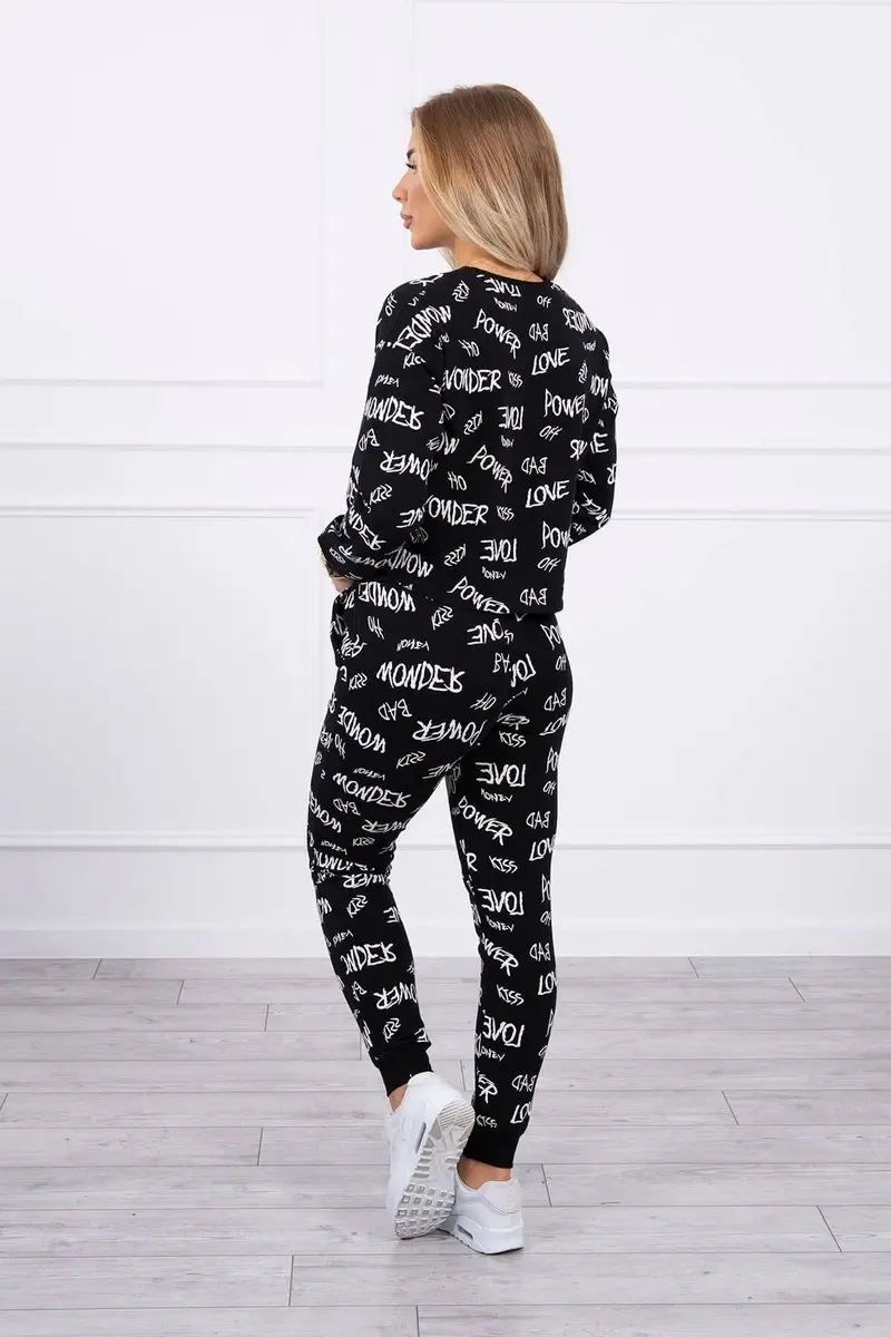 Kesi černý set s nápisy