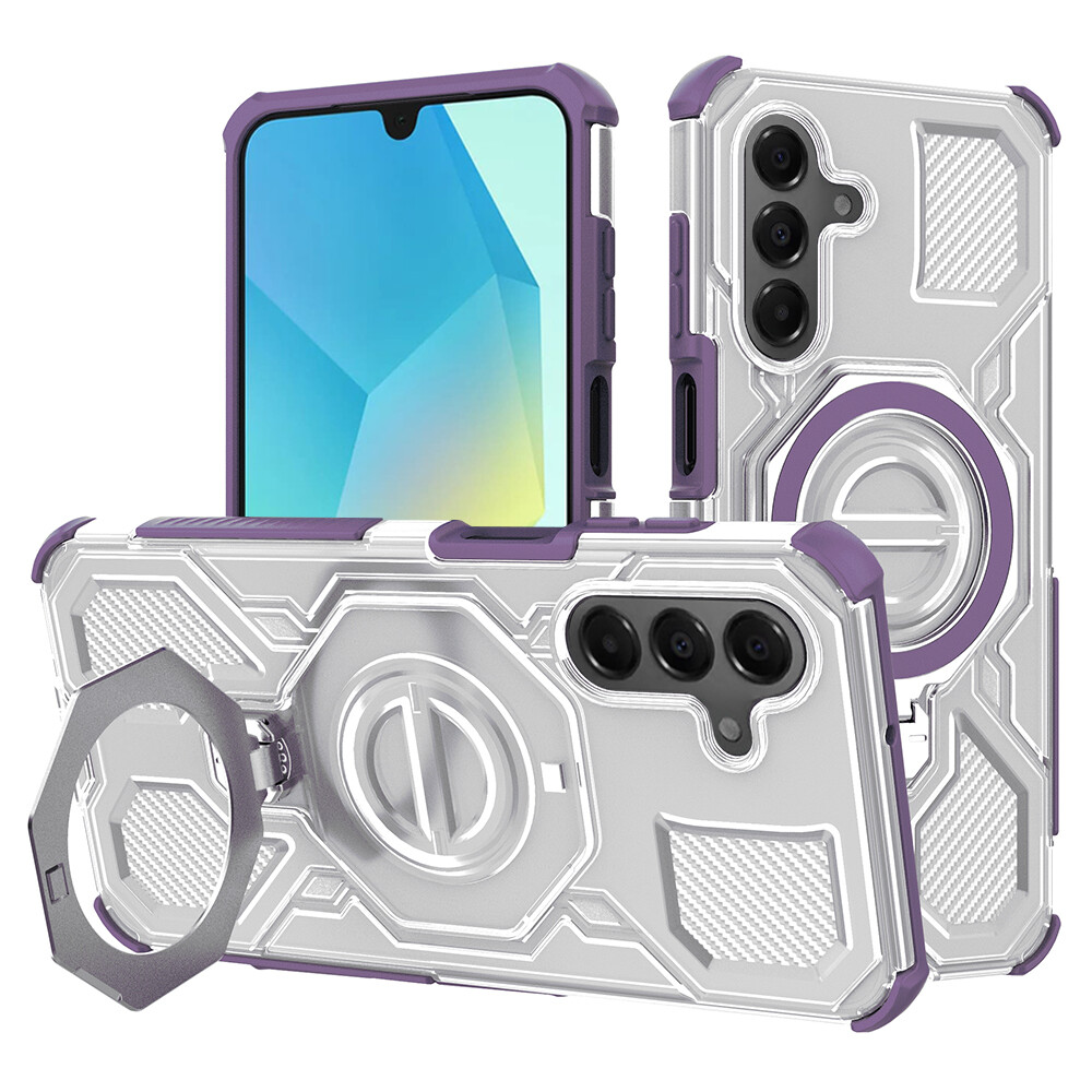 Techsuit Carbon Shield PRO pro Samsung Galaxy A16 4G/A16 5G fialový průhledný