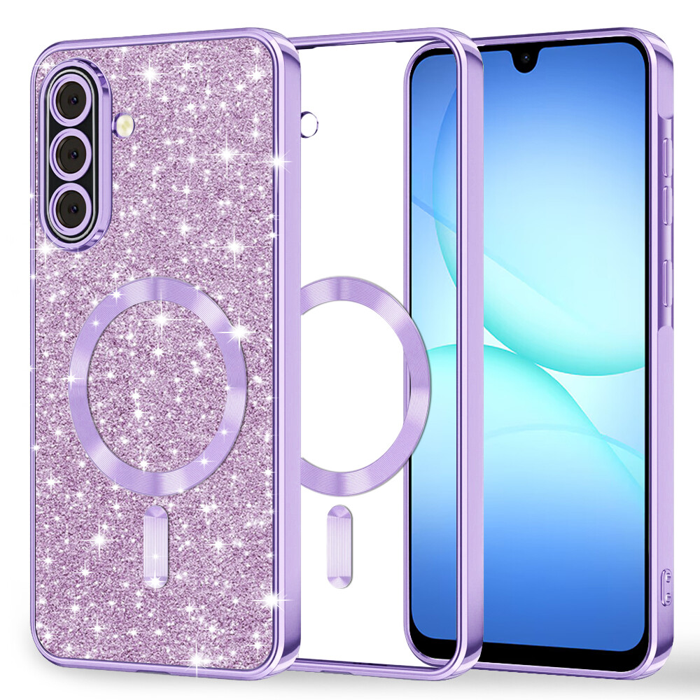 Techsuit Luxury Glitter MagSafe pro Samsung Galaxy A17 5G A17 4G světle fialová