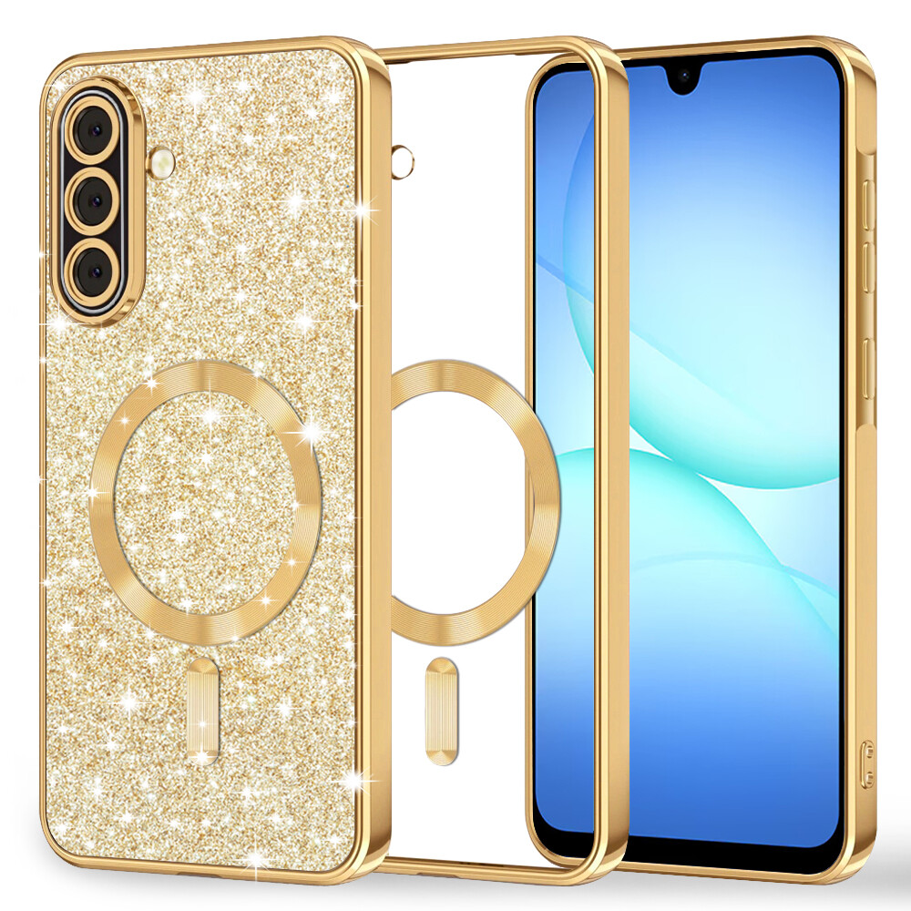 Techsuit Luxury Glitter MagSafe pro Samsung Galaxy A17 5G / A17 4G zlatá