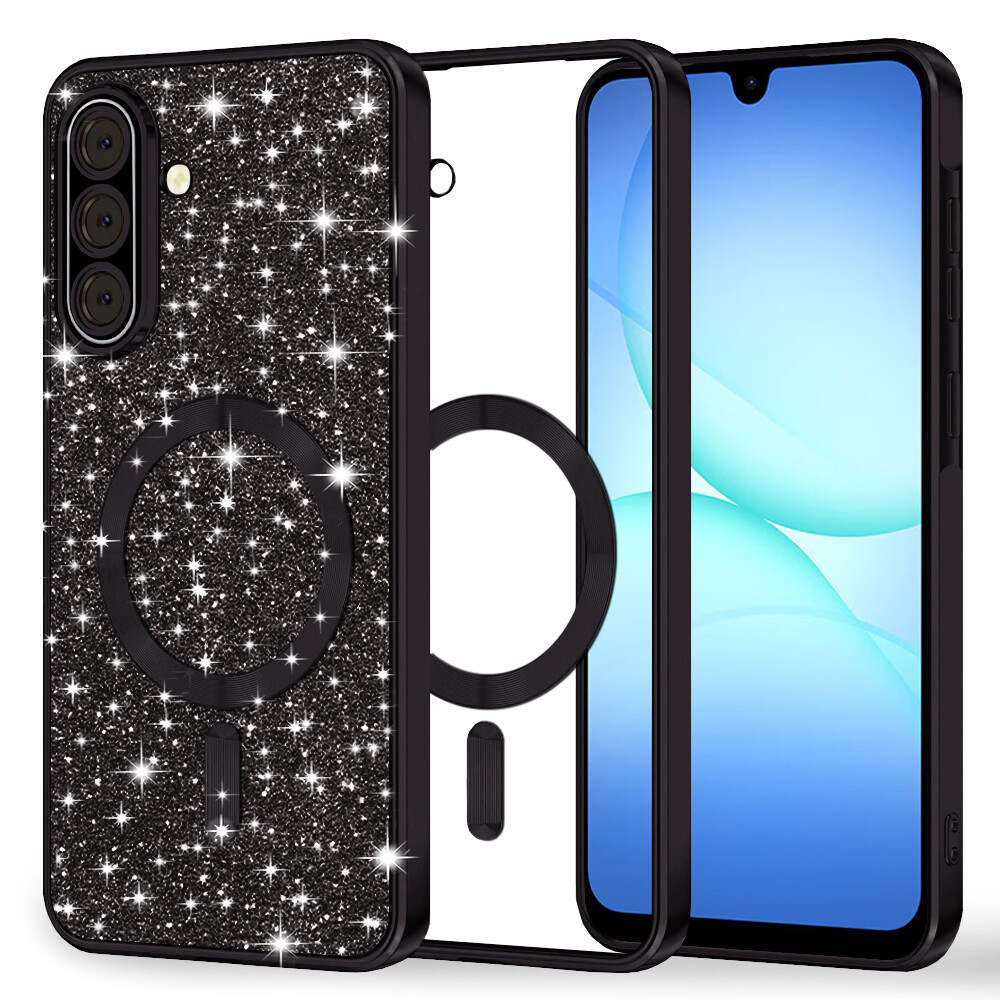 Techsuit Luxury Glitter MagSafe pro Samsung Galaxy A17 5G / A17 4G černý