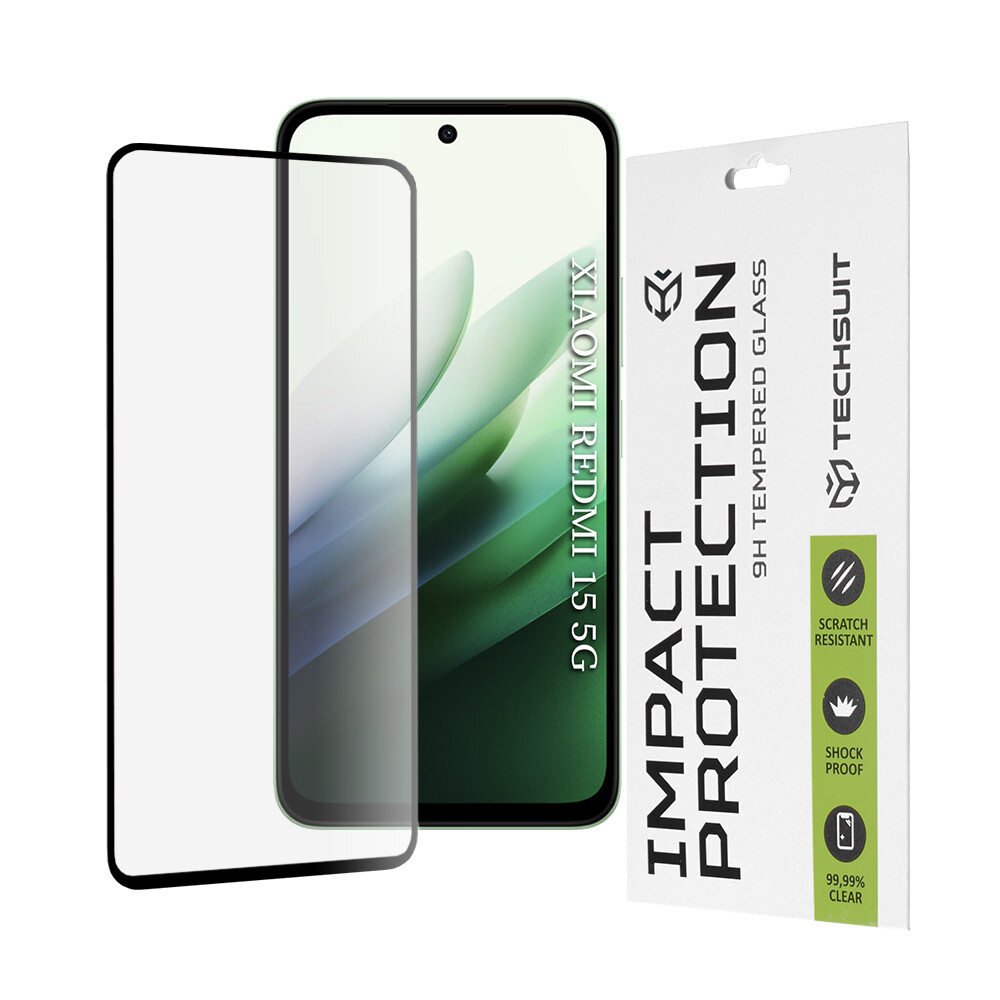 Ochranné sklo Techsuit 111D pro Xiaomi Redmi 15 4G/5G černé