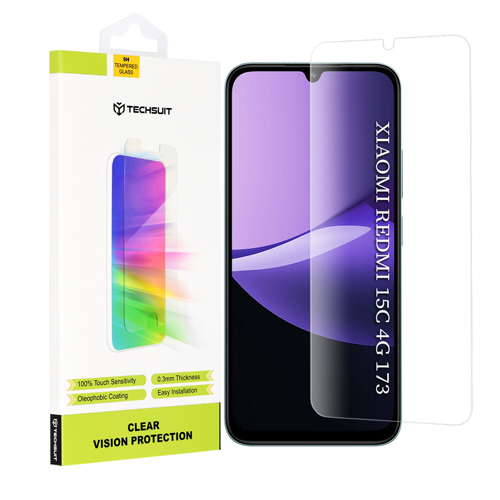 Techsuit Ochranné sklo Xiaomi Redmi 15C 4G/5G Poco C85 4G Transparentní
