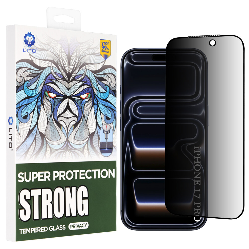 Lito D+ Max Strong Privacy pro iPhone 17 Pro černá