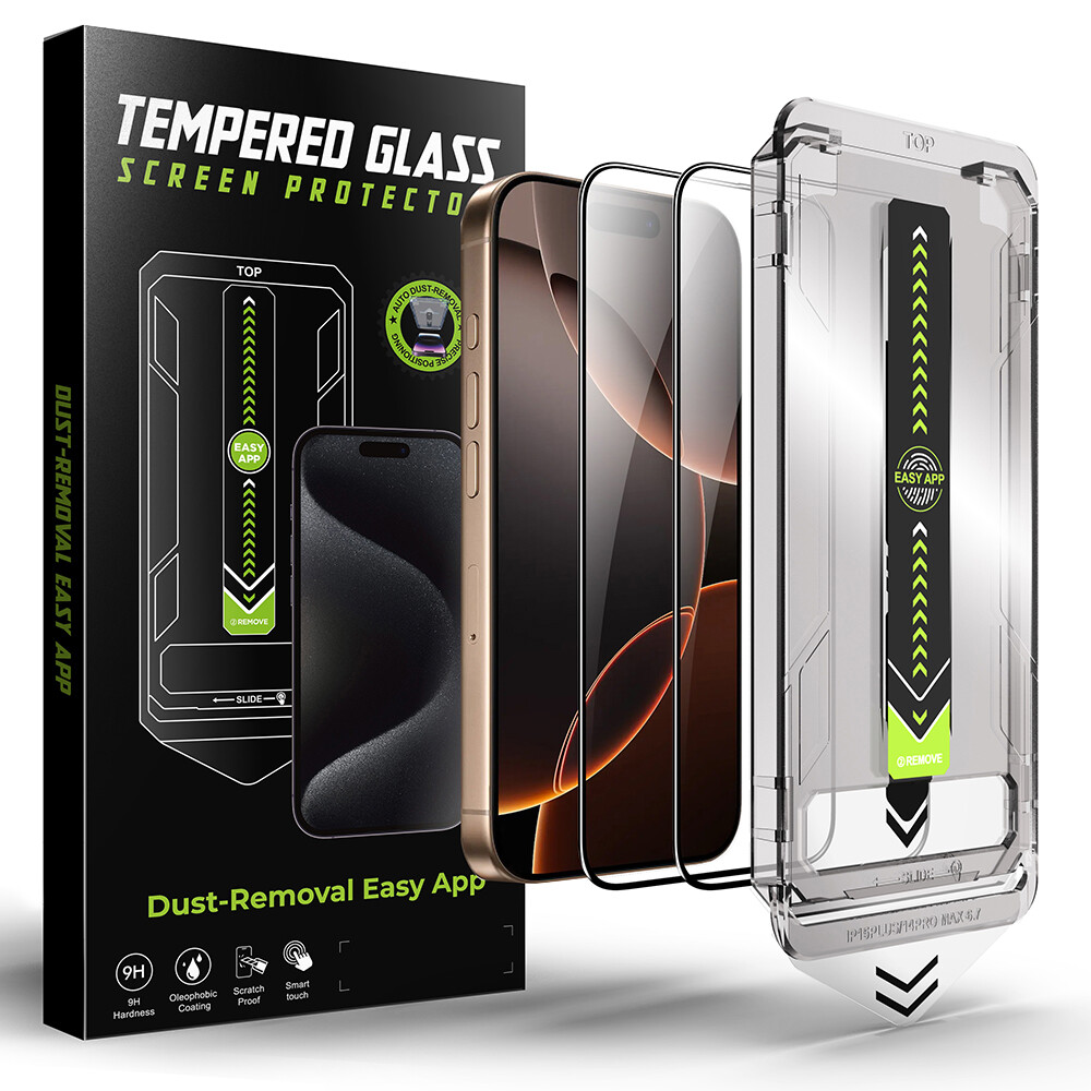 Techsuit TitanGlass FullCover (2 ks) iPhone 17 Pro Max černá