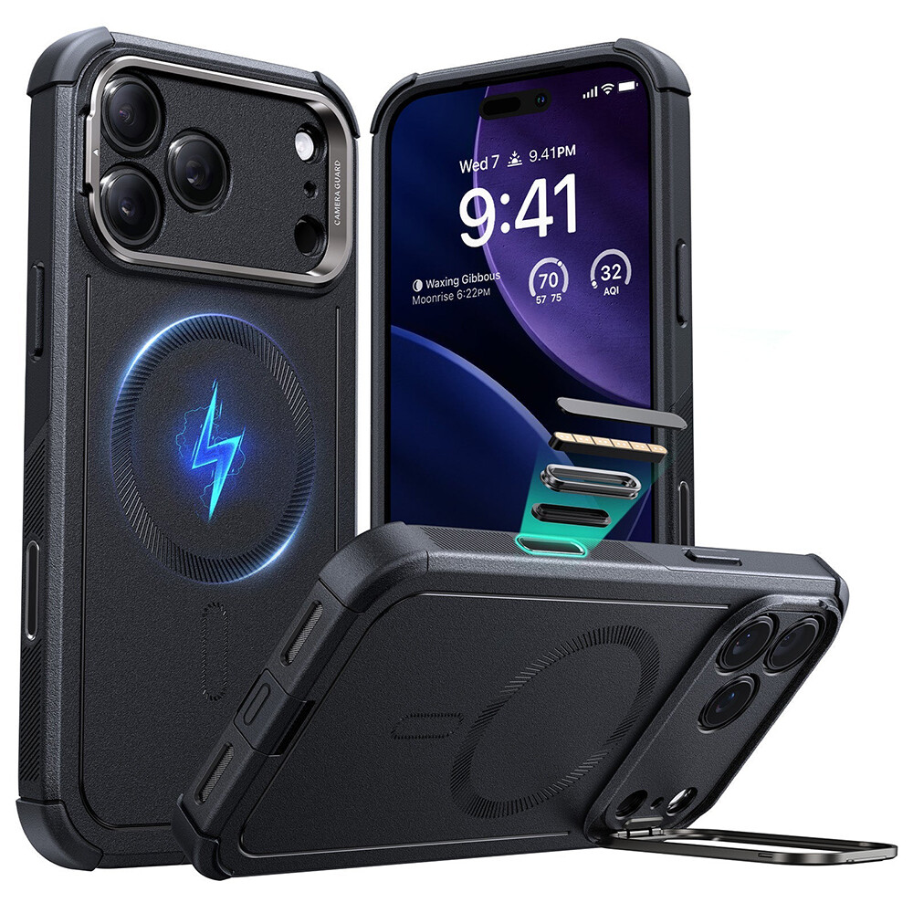 ESR Cyber Armor Kickstand pro iPhone 17 Pro černý
