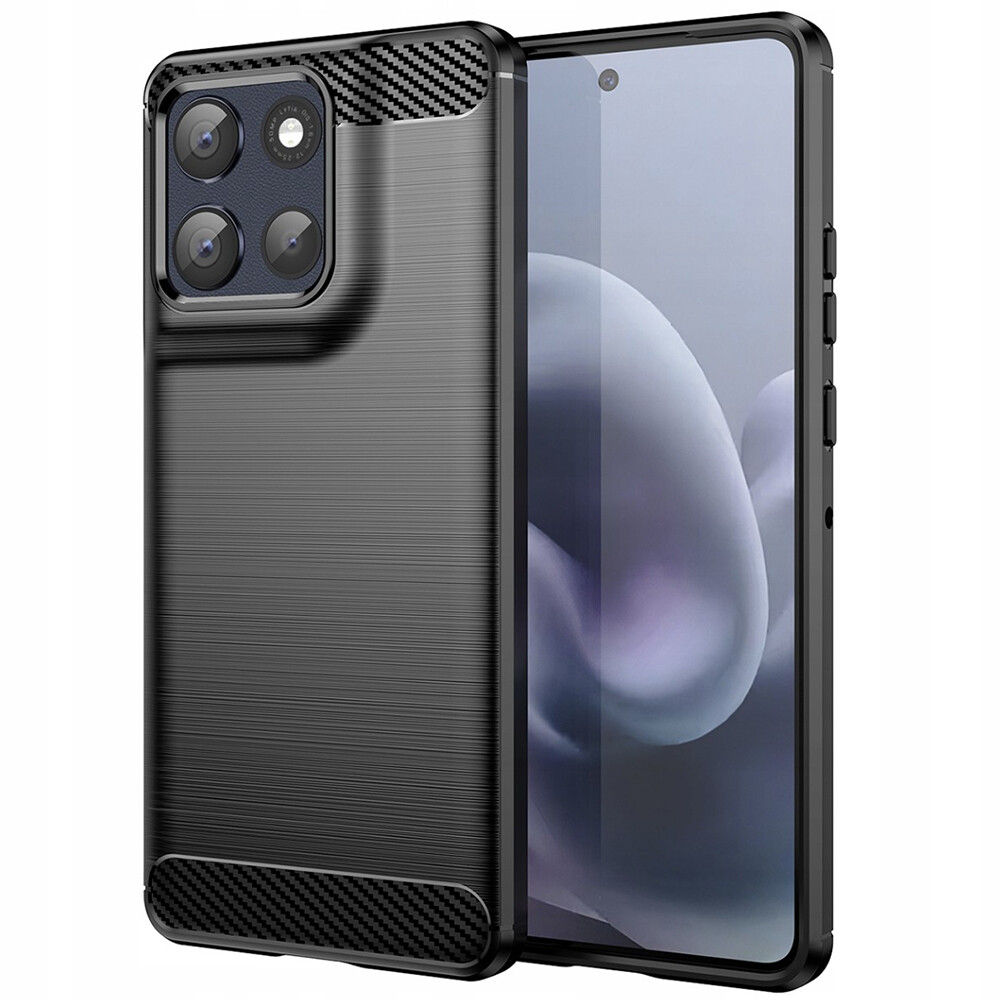 Pouzdro Techsuit Carbon Silicone pro Motorola Moto G86 černé