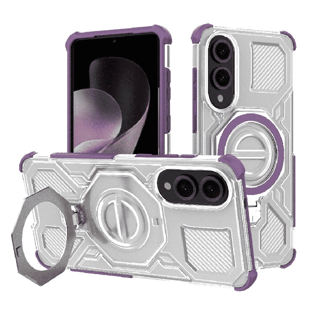Techsuit Carbon Shield PRO pro Samsung Galaxy S25 Edge fialový průhledný
