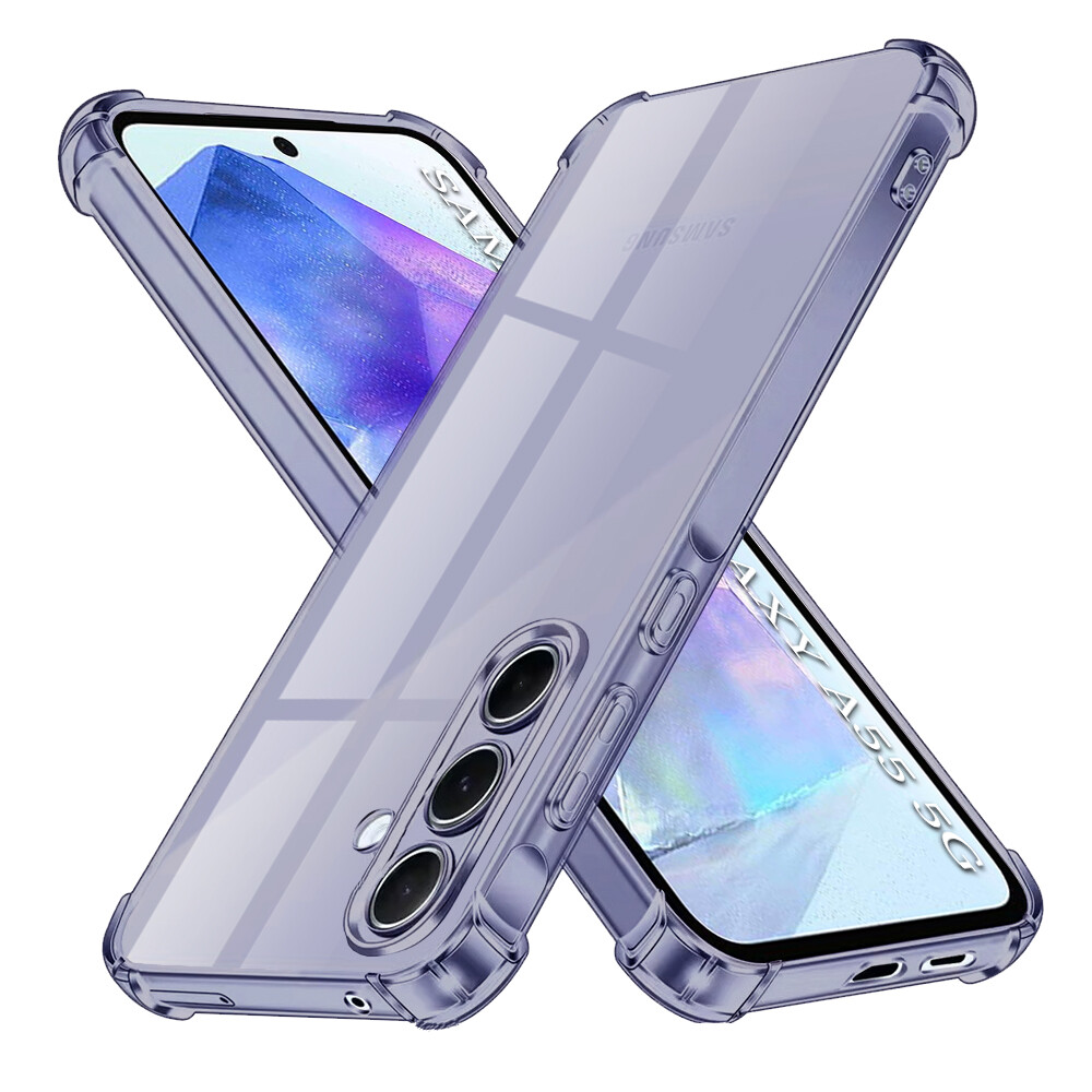 Techsuit Shockproof průhledný silikon Samsung Galaxy A55 5G kouřově černý