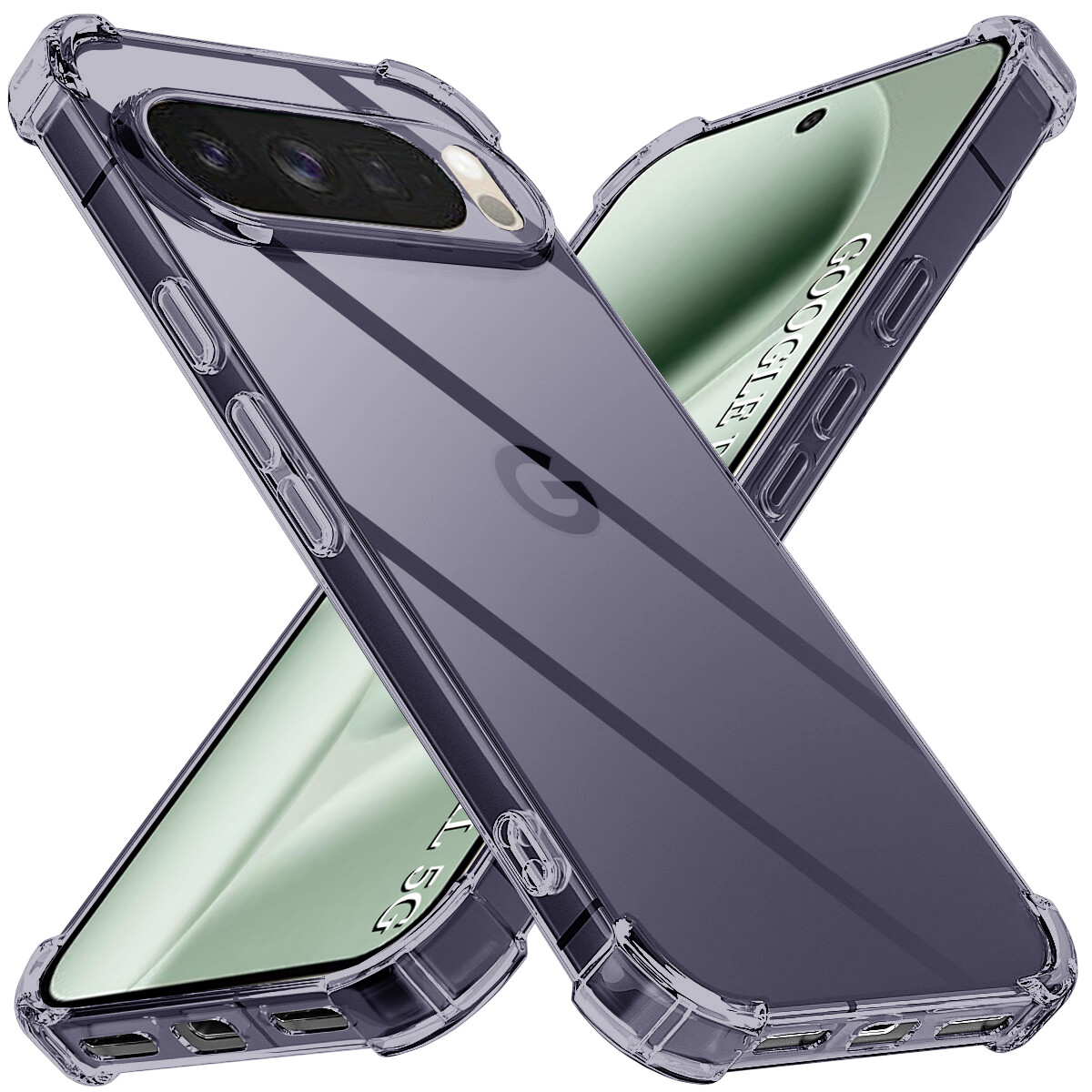 Techsuit nárazuvzdorný průhledný silikon Google Pixel 10 Pro XL kouřově černý