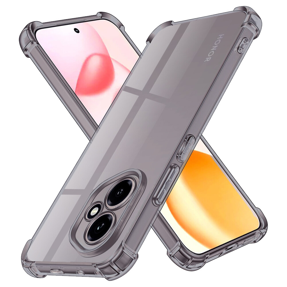 Techsuit Shockproof průhledný silikon Honor 400 kouřově černý