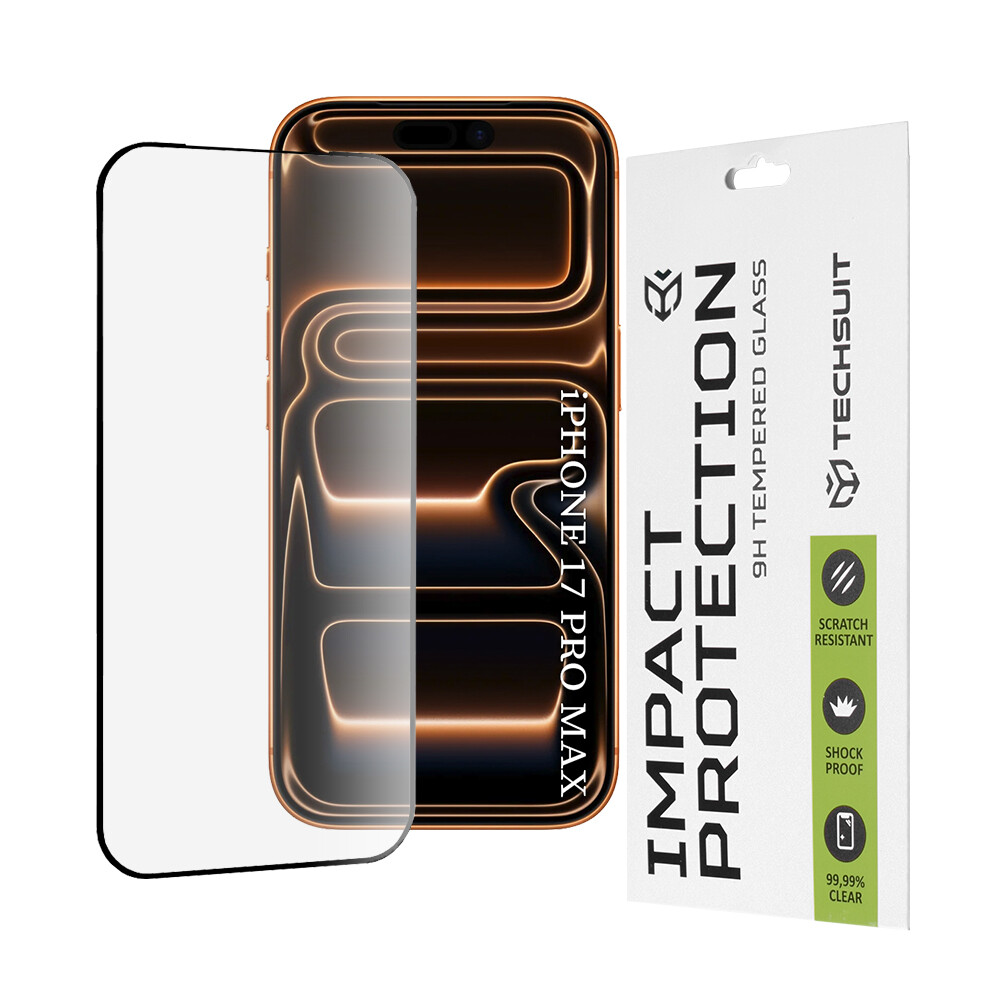 Ochranné sklo Techsuit 111D pro iPhone 17 Pro Max černé