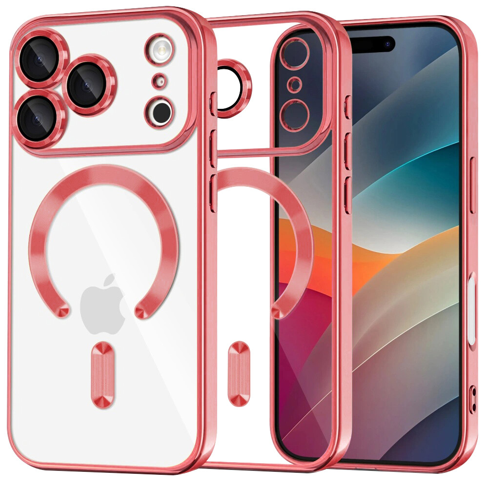 Techsuit Luxury Crystal MagSafe pro iPhone 17 Pro červený