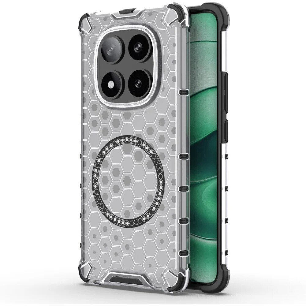 Techsuit HoneyComb Shield MagSafe pro Xiaomi Redmi Note 14 Pro 5G Poco X7 bílý