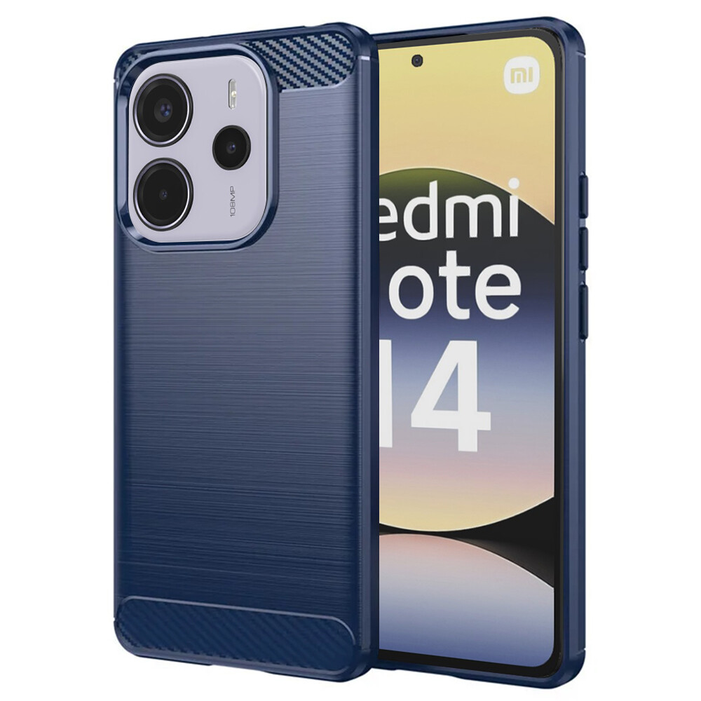Techsuit Carbon Silicone pro Xiaomi Redmi Note 14 4G Standard modrá