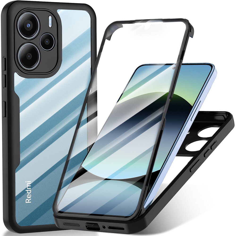 Techsuit ColorVerse 360 Series + Ochranné sklo Xiaomi Redmi Note 14 4G Černá