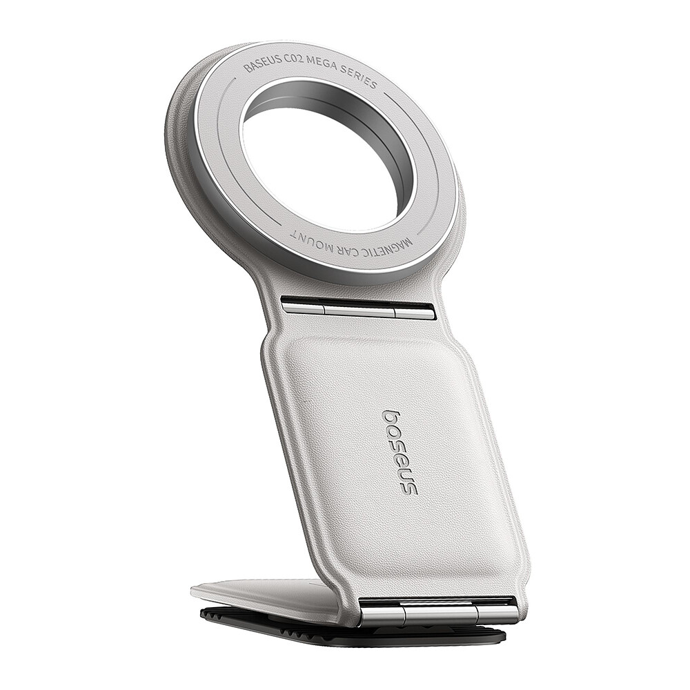 Baseus Car Holder PrimeTrip Series C02 PU kůže 360° 25N univerzální montáž měsíční bílá