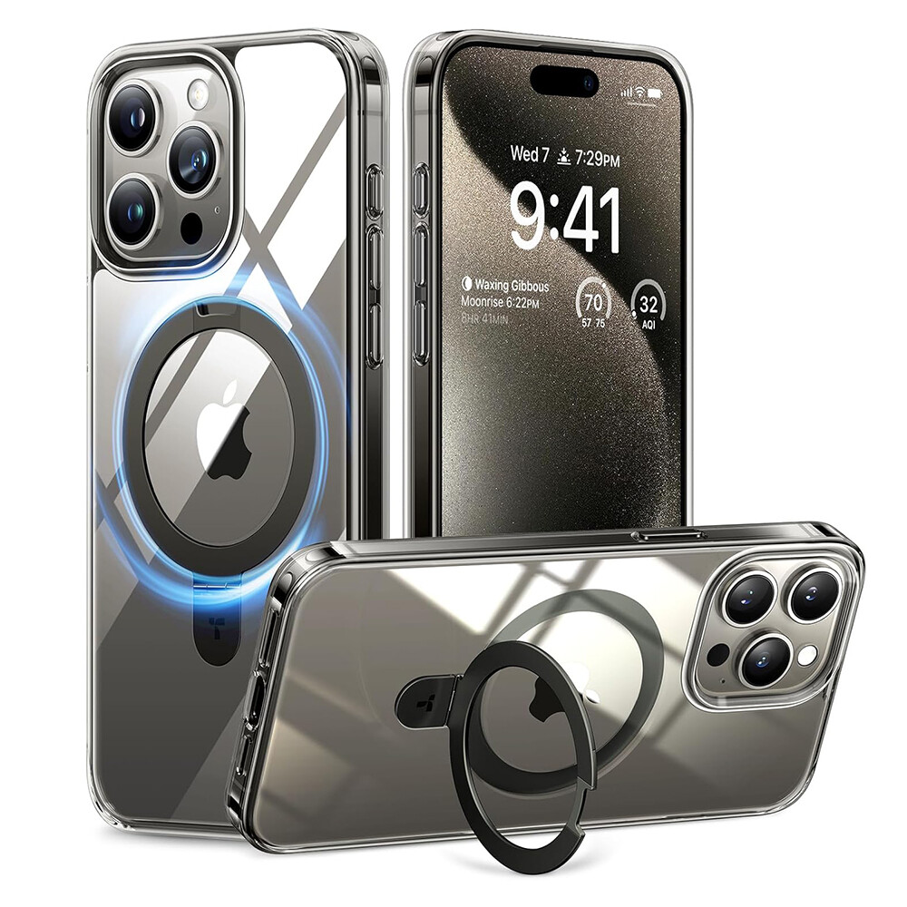 Torras Ostand MagSafe Series iPhone 15 Pro Max průhledný
