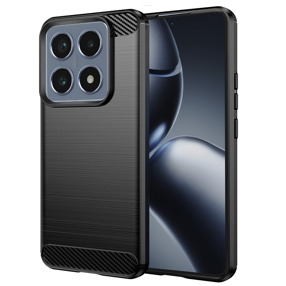 Pouzdro Techsuit Carbon Silicone pro Xiaomi 14T Pro černé