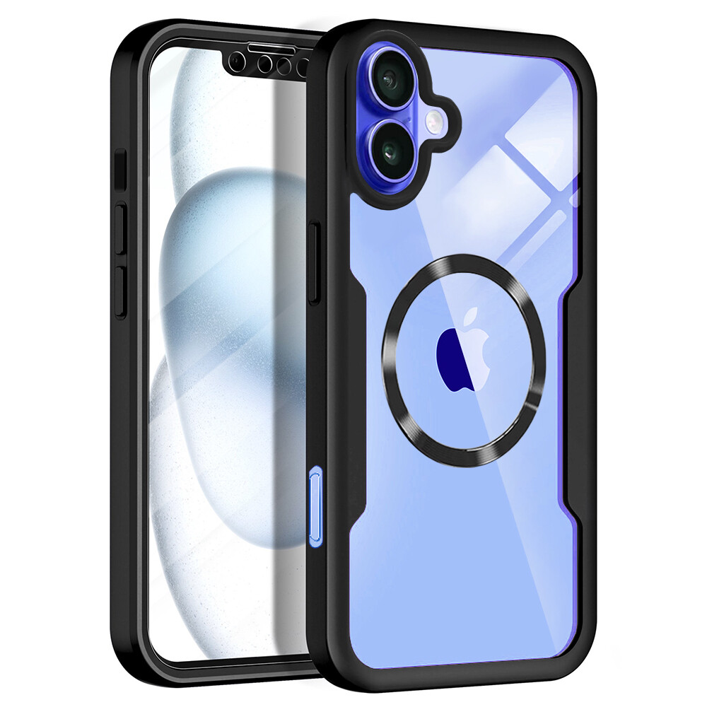 Techsuit ColorVerse 360 MagSafe Series s ochranou displeje iPhone 16 černá