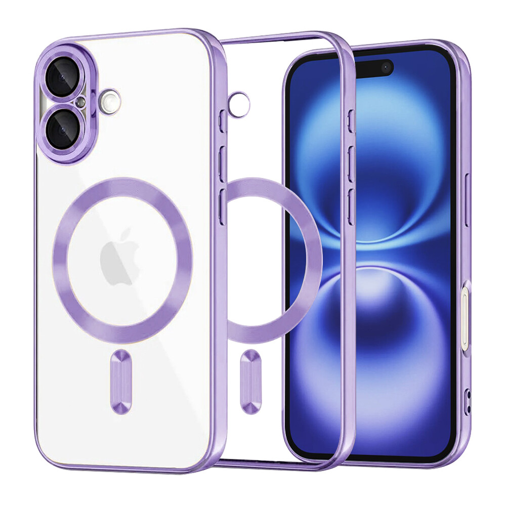 Techsuit Luxury Crystal MagSafe pro iPhone 16 světle fialová
