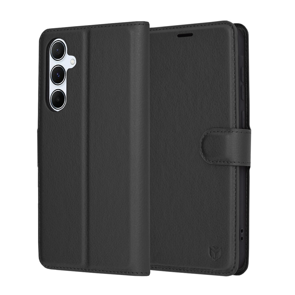 Techsuit Kožené pouzdro Samsung Galaxy A55 5G Černá