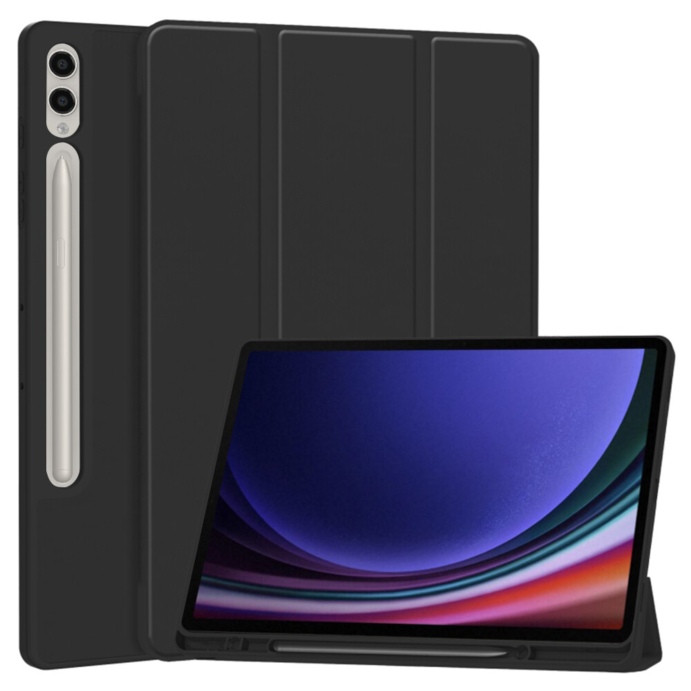 Techsuit Flex Trifold s držákem tužky Samsung Tab S9 S10 S9 FE Plus Černá