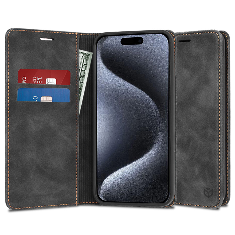 Techsuit Pohodlný kryt iPhone 15 Pro Černý