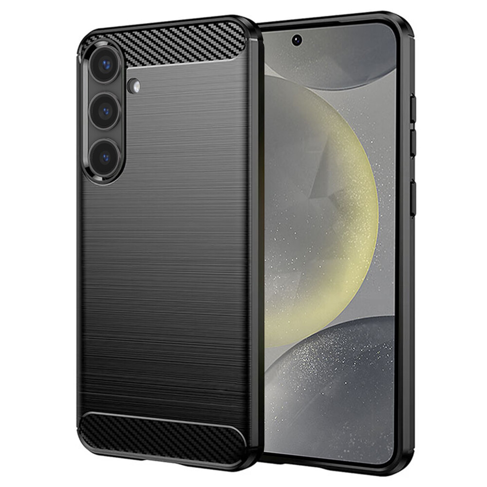 Techsuit Karbon Silikon Samsung Galaxy S24 Černý