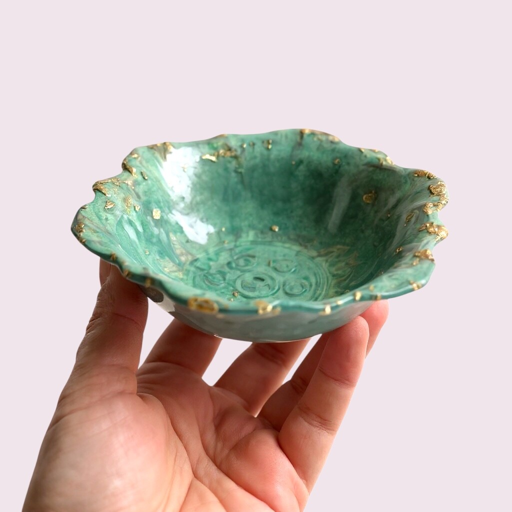 Puaree | Miska z pryskyřice Barva mističky: Zelená