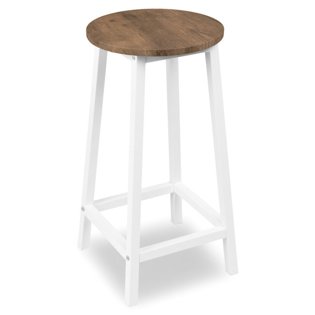 Barová židle FLINT starý dub / bílé nohy