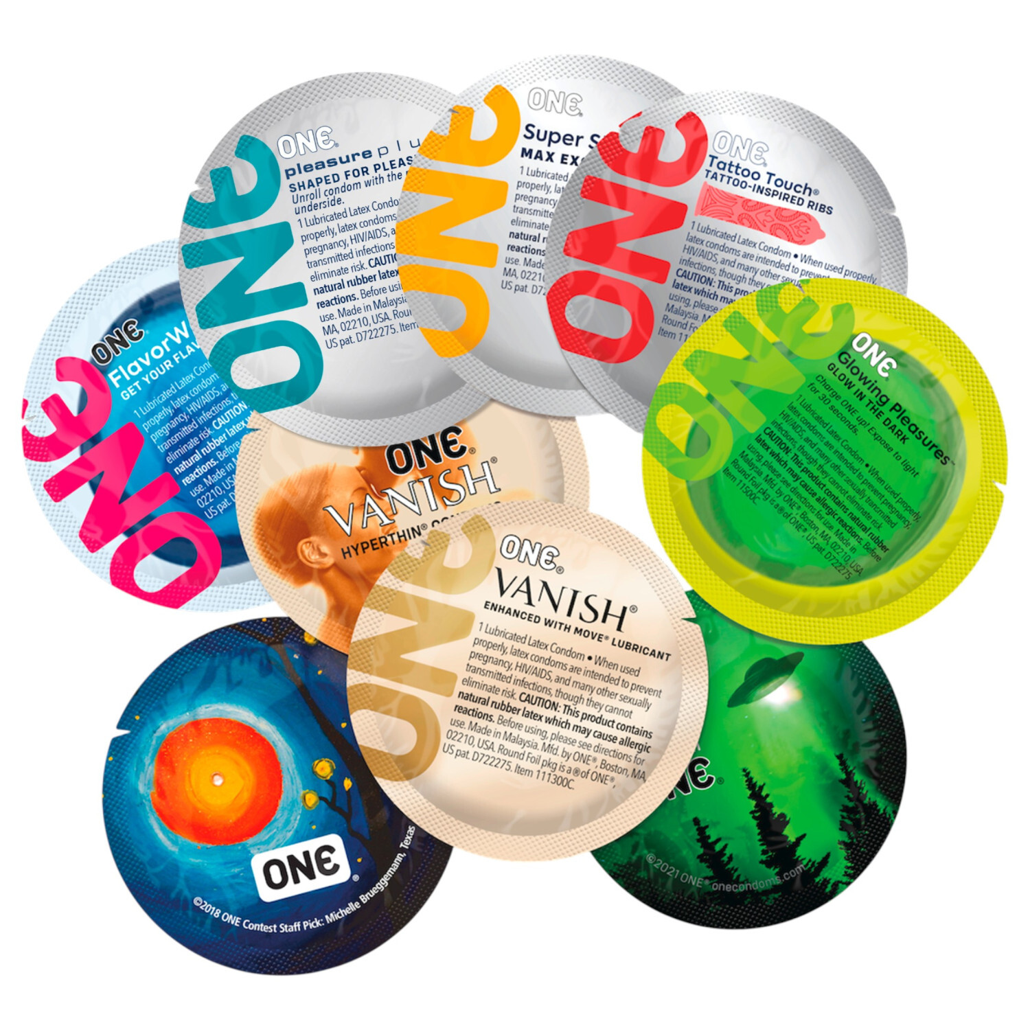 ONE Mixed Pleasures - balení kondomů (12 ks)