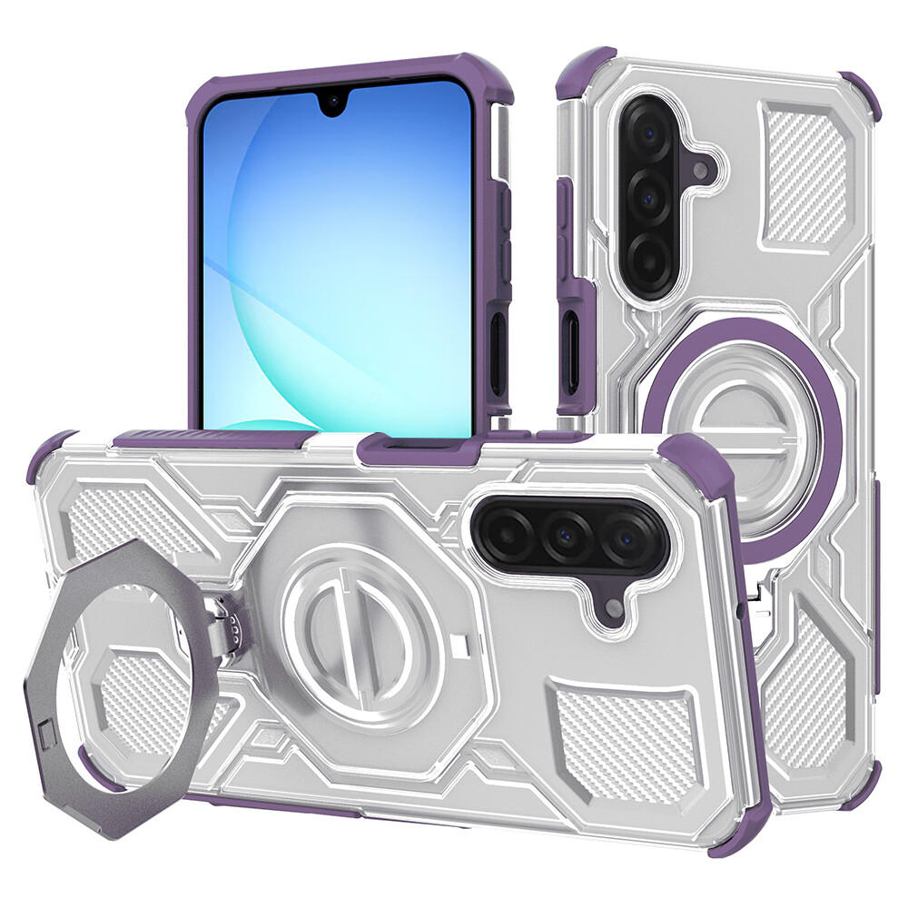 Techsuit Carbon Shield PRO pro Samsung Galaxy A17 5G A17 4G fialový průhledný