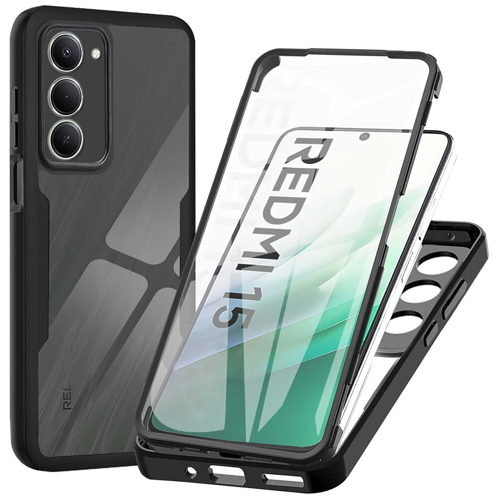 Techsuit ColorVerse 360 Series Ochranné sklo Xiaomi Redmi 15 4G/5G Černá