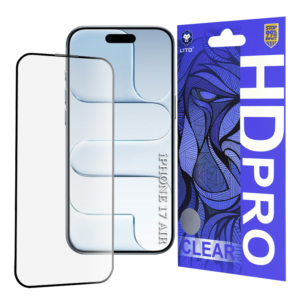 Kryt Lito HD Pro Clear pro iPhone 17 Air černý