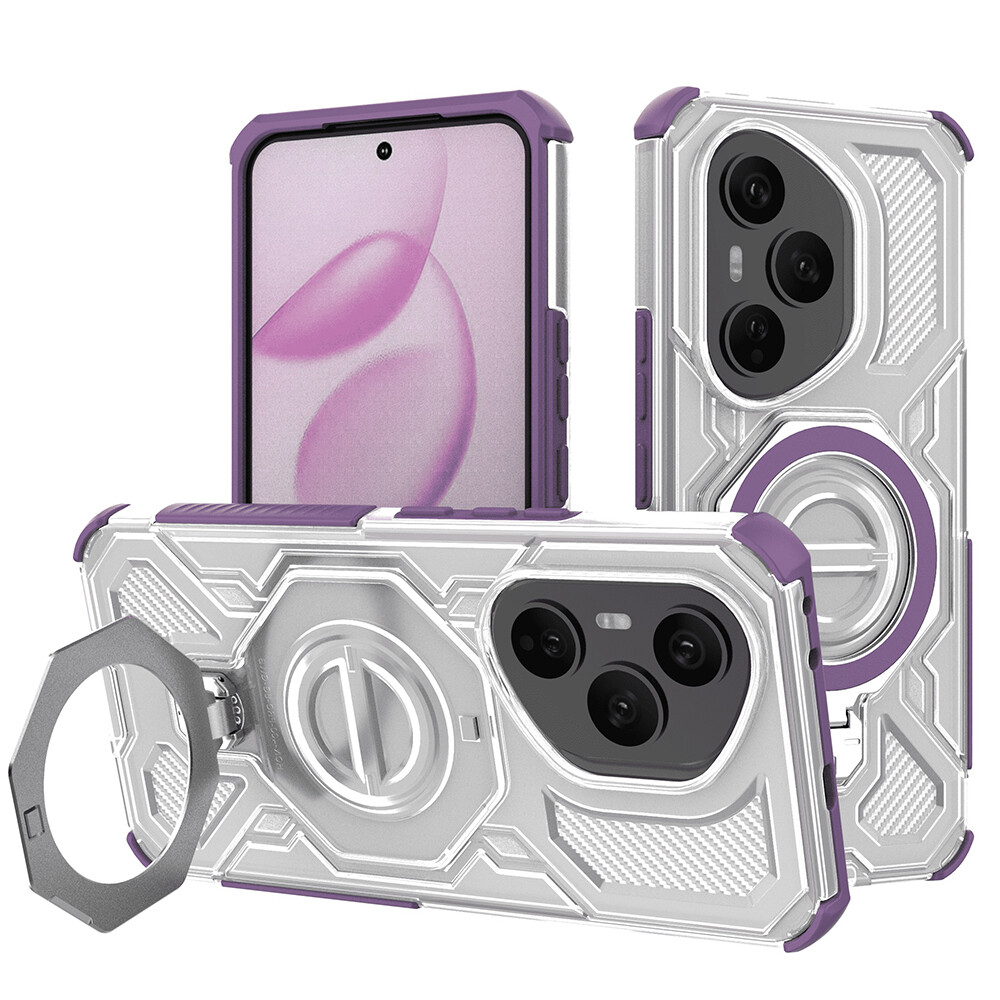 Techsuit Carbon Shield PRO Honor 400 Pro fialový průhledný