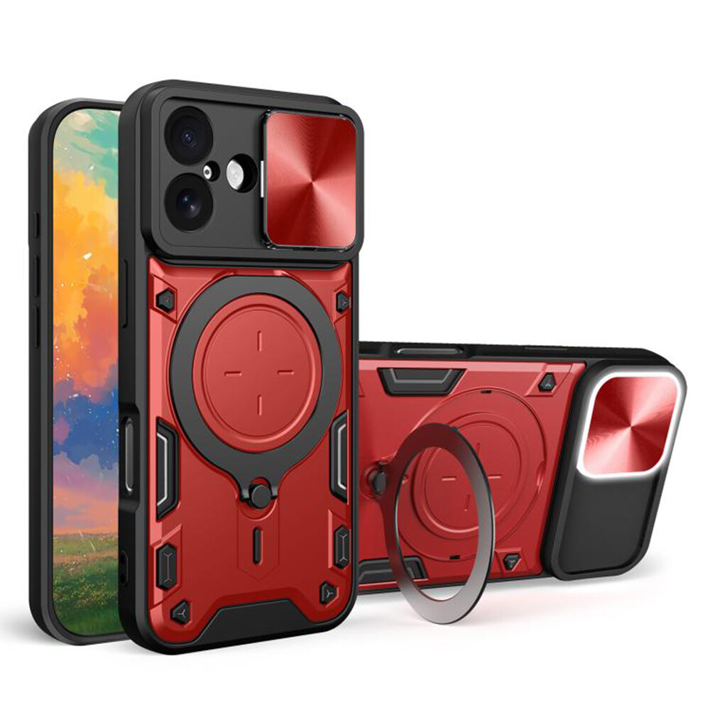 Techsuit CamGuard Pro pro iPhone 17 červený