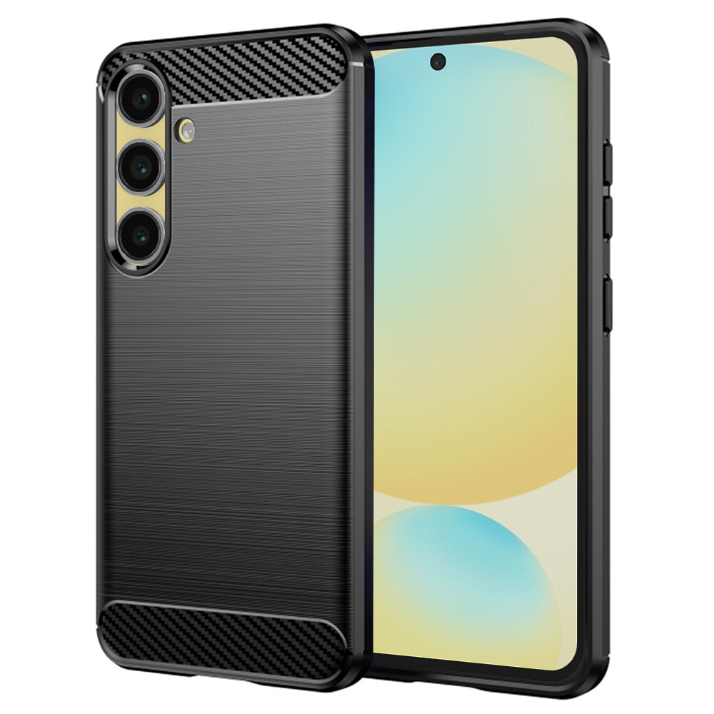 Techsuit Karbon Silikon Samsung Galaxy S24 FE Černý