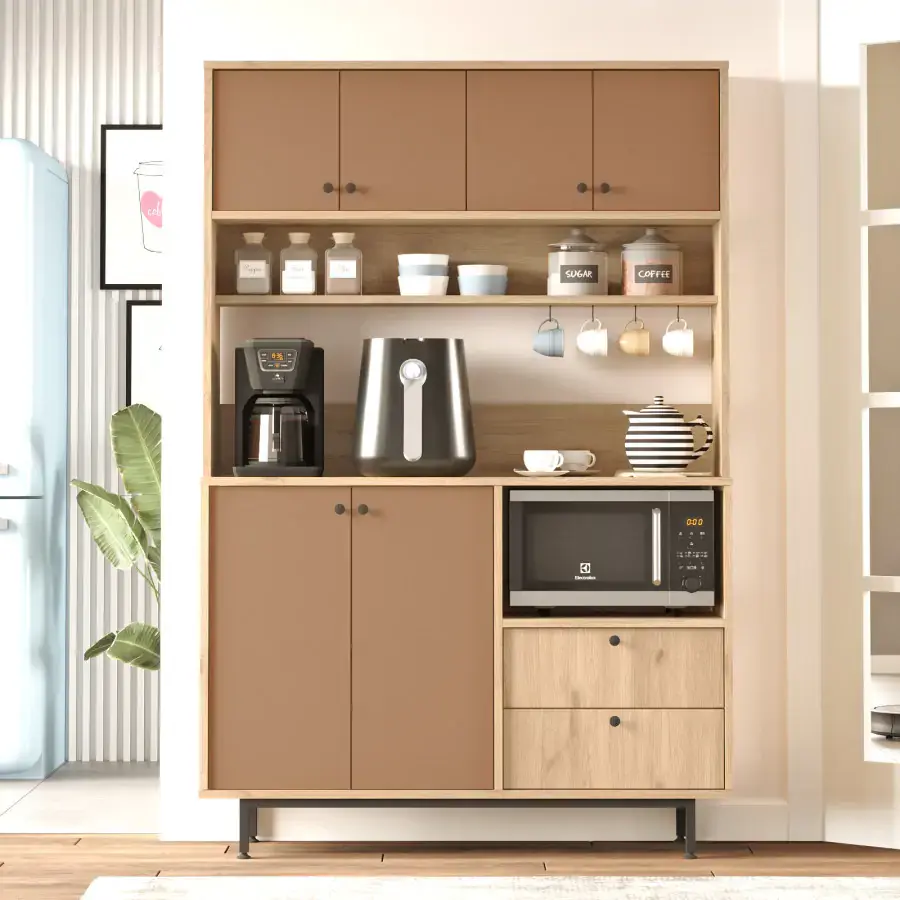 Casarredo Kuchyňská skříň ZAVALETA - dub/cihlová