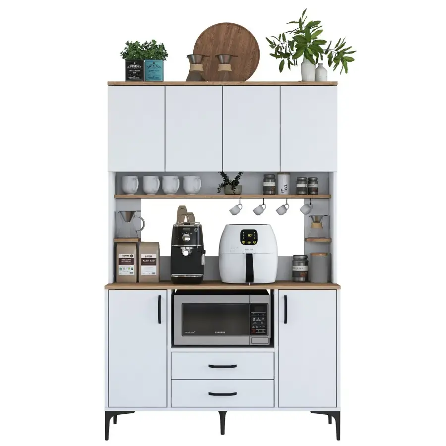 Casarredo Kuchyňská skříň GIBA - bílá/ořech